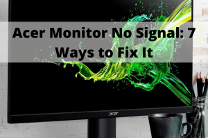 acer monitor no signal
