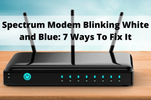 spectrum modem blinking white and blue