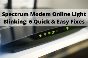 spectrum modem online light blinking